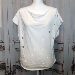 Short Sleeve Slouchy Cut Out Tees - Black & White - You get BOTH!